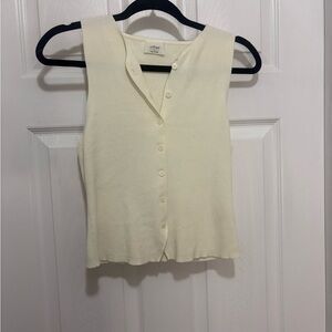 Wilfred Cream Croquet Sweater Vest- Wander Yarn